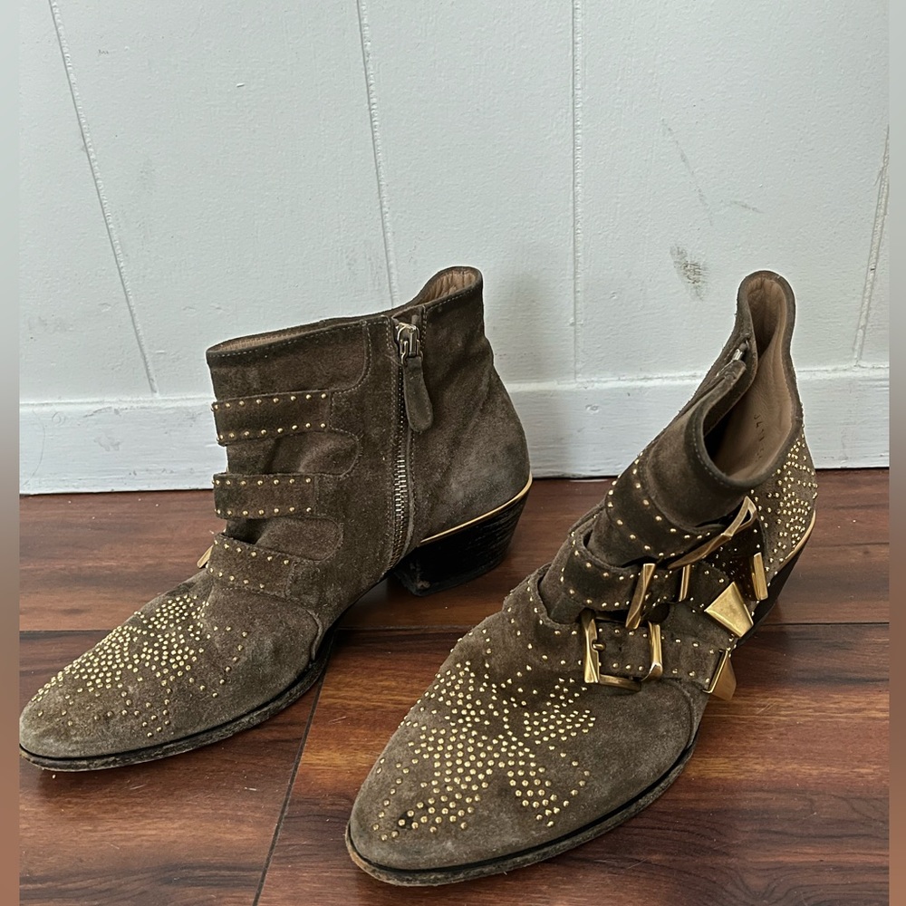 Chloe suede ankle boots